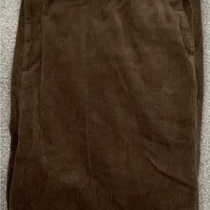 Corduroy flat front pants